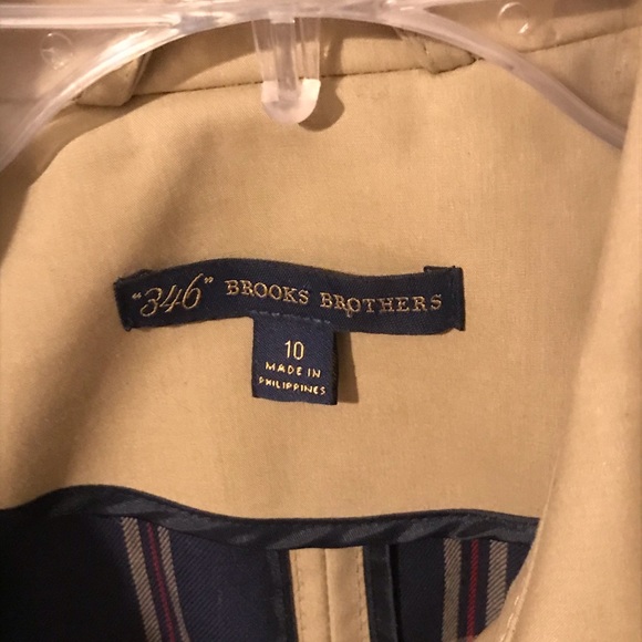 Brooks Brothers 346 Khaki Trench Coat Jacket NWOT - Picture 7 of 7